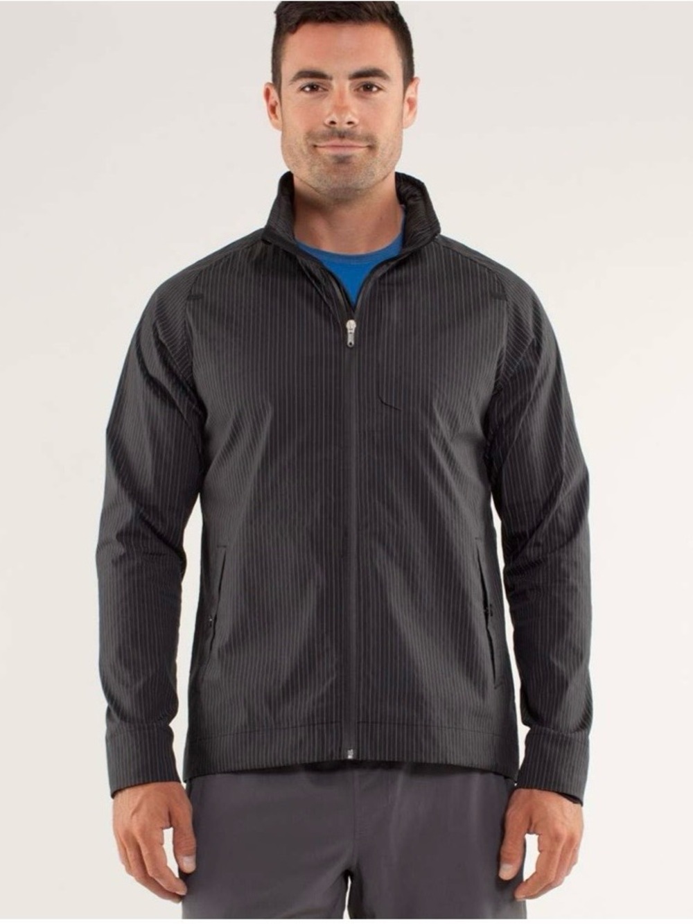 Lululemon Sprint Jacket II *Reflective Chalk Stripe Reflective Black Men's‎ M